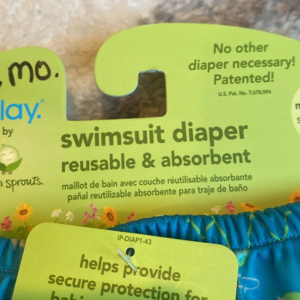 New with tags Boys Green Sprouts Swim Diaper Sz 12 and 6 months - Picture 3 of 9